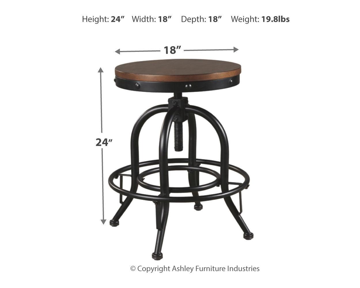 Close-up of swivel barstool cushion and curved backrest design