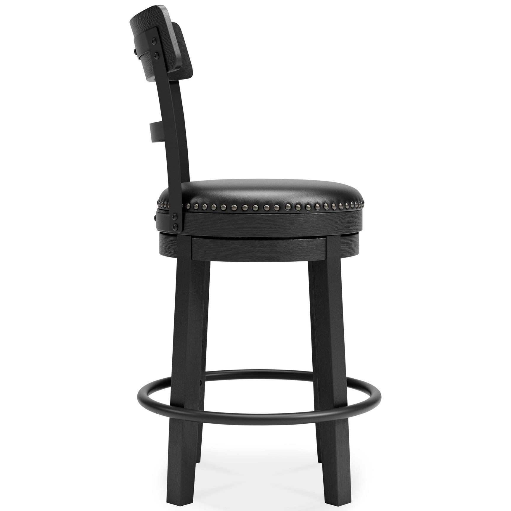 Side view showing footrest on Valebeck Bar Stool