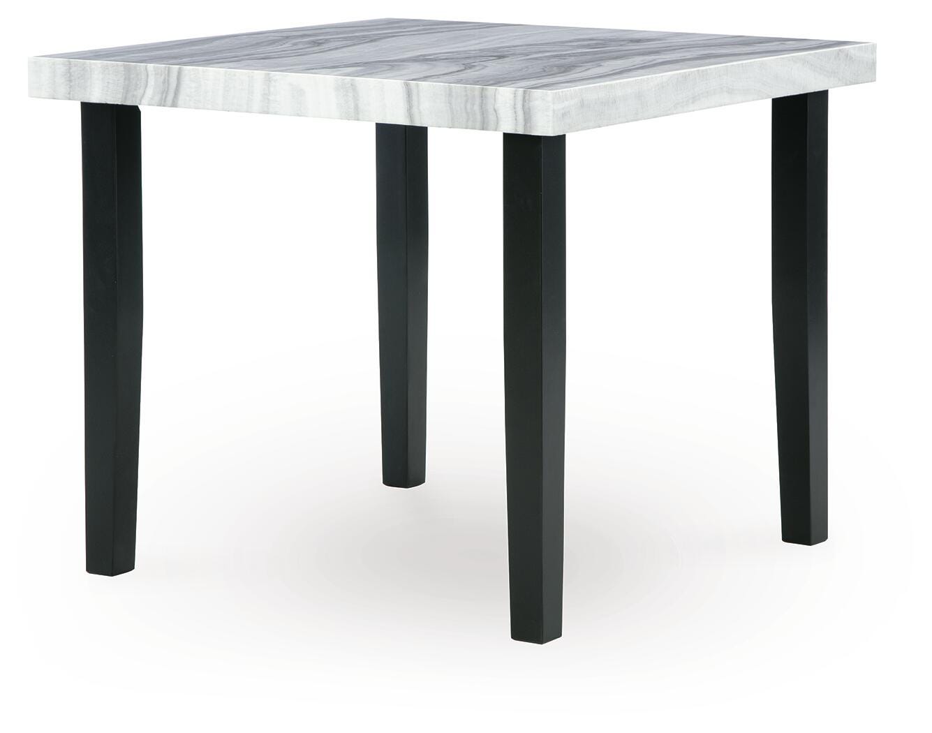 Mervannie counter height dining table angled side view