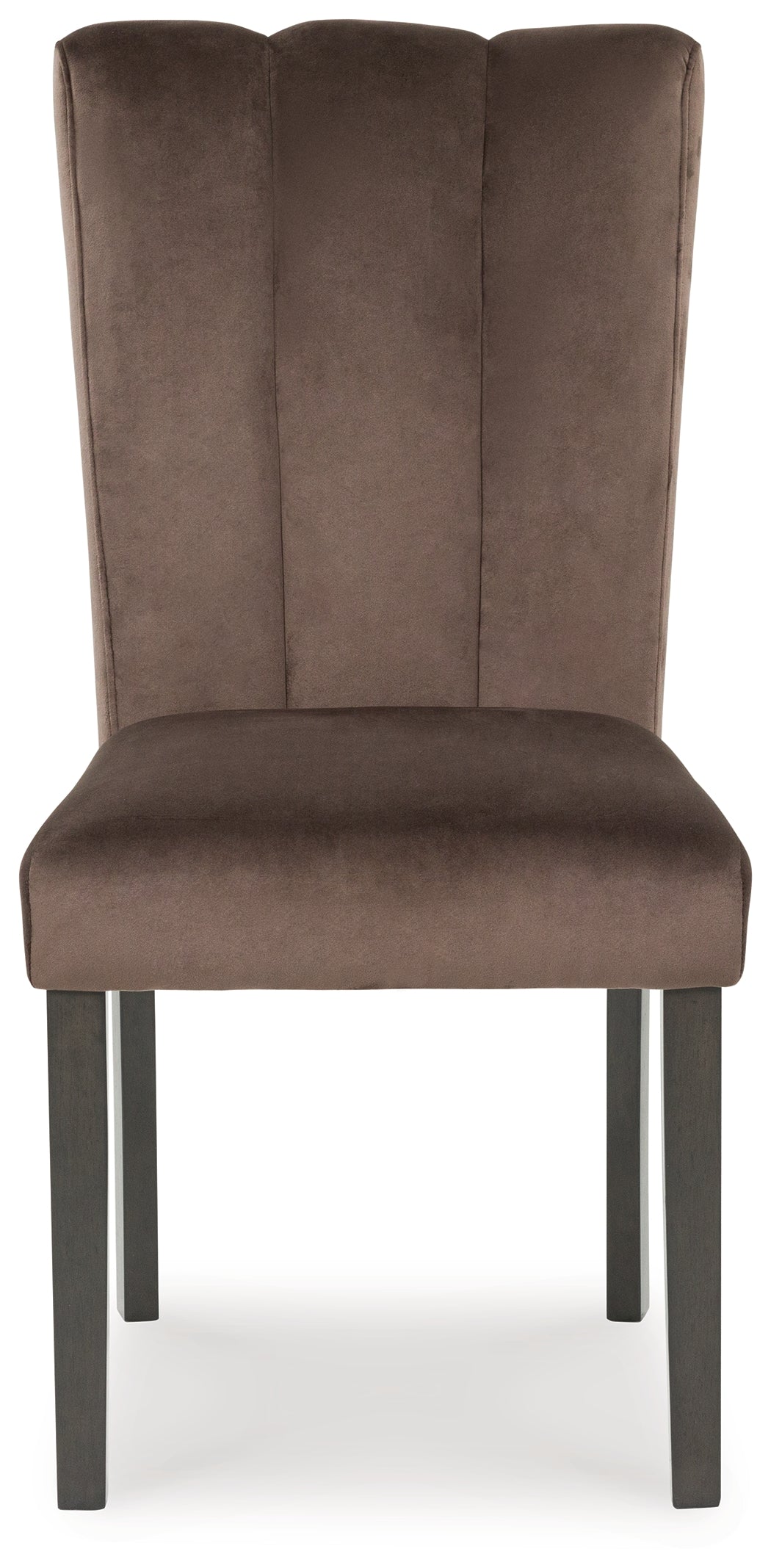 Seat and legs detail of Jeshina mocha dining chair