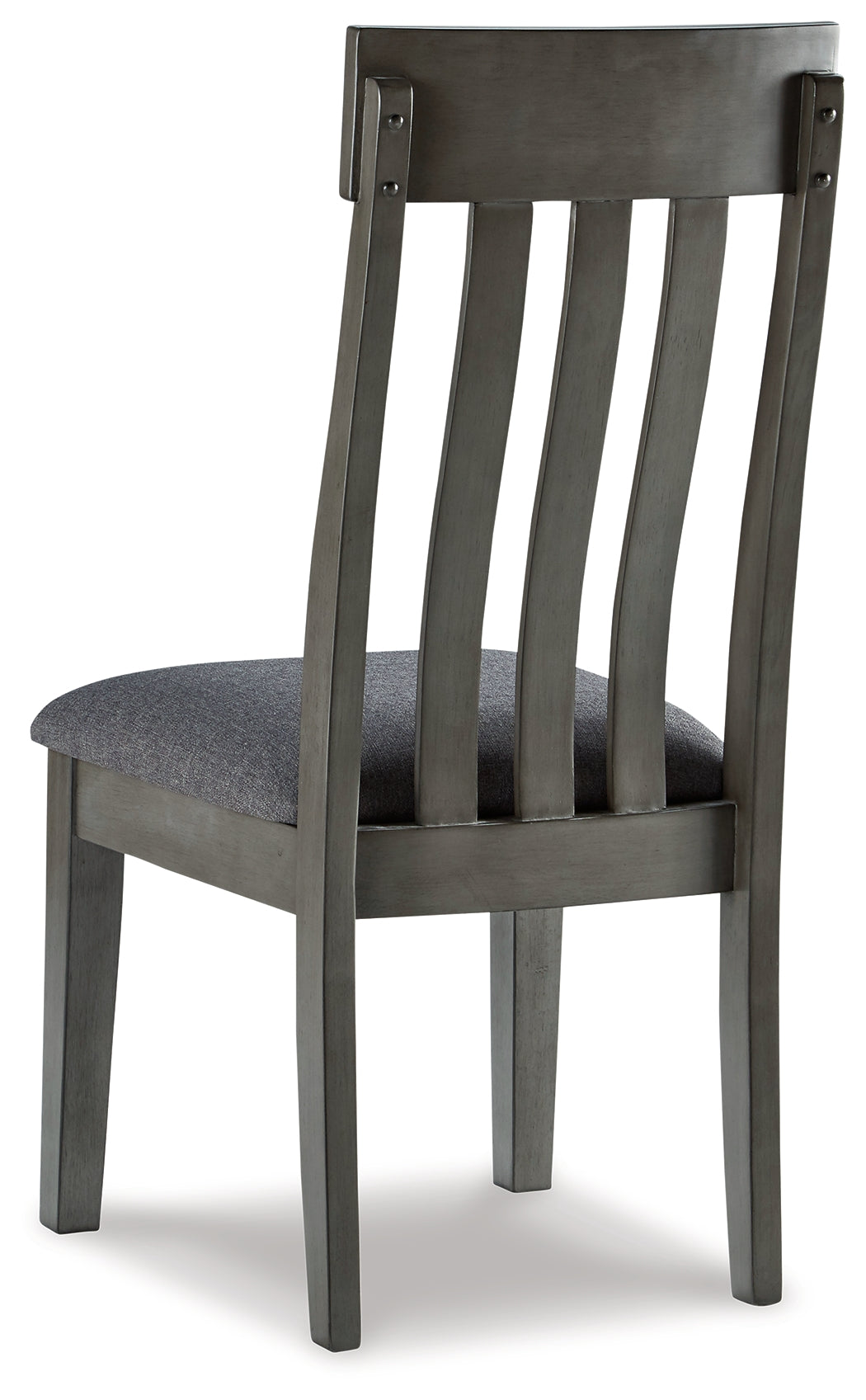 Back view of Hallanden two-tone gray dining chair
