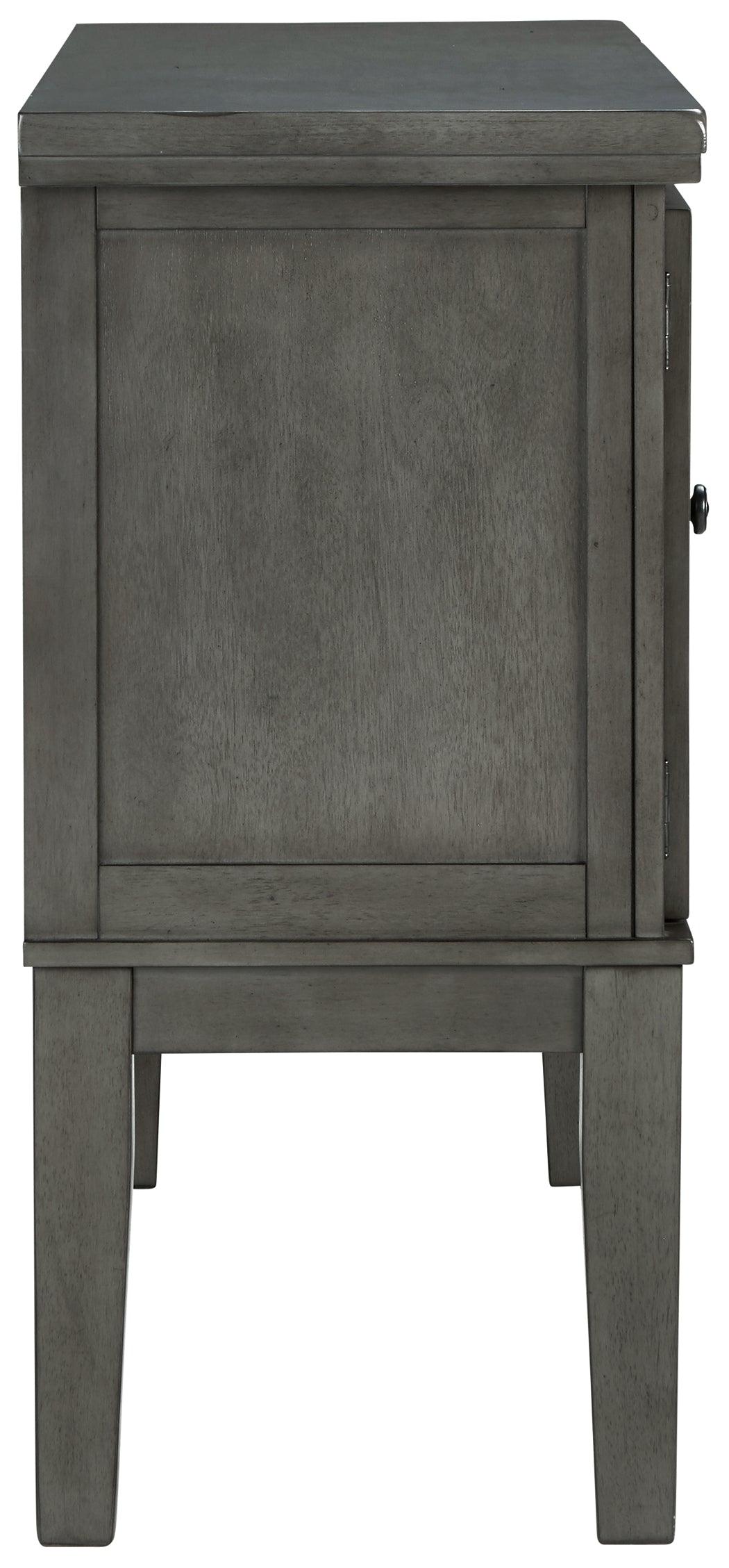 Hallanden Gray Dining Server side view