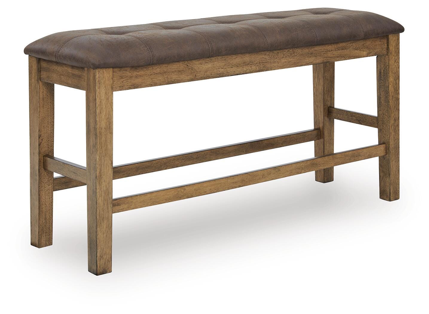 Urbinforte dining bench front view against white background