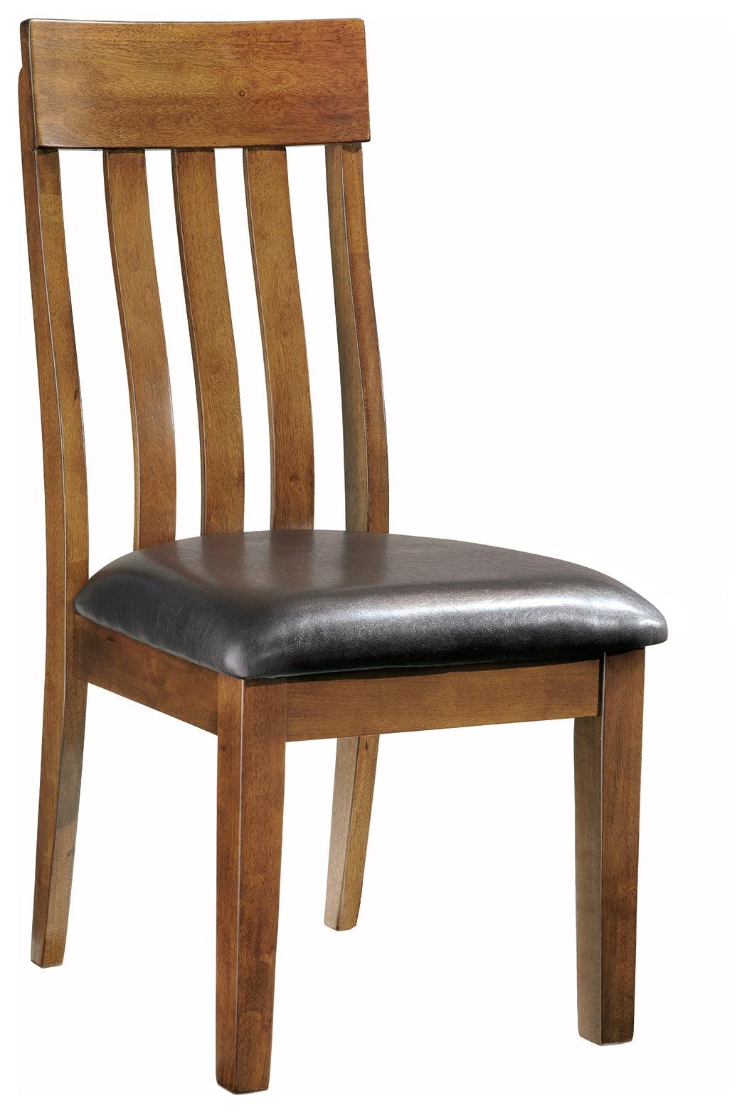 Ralene Medium Brown Upholstered Dining Chair angled view