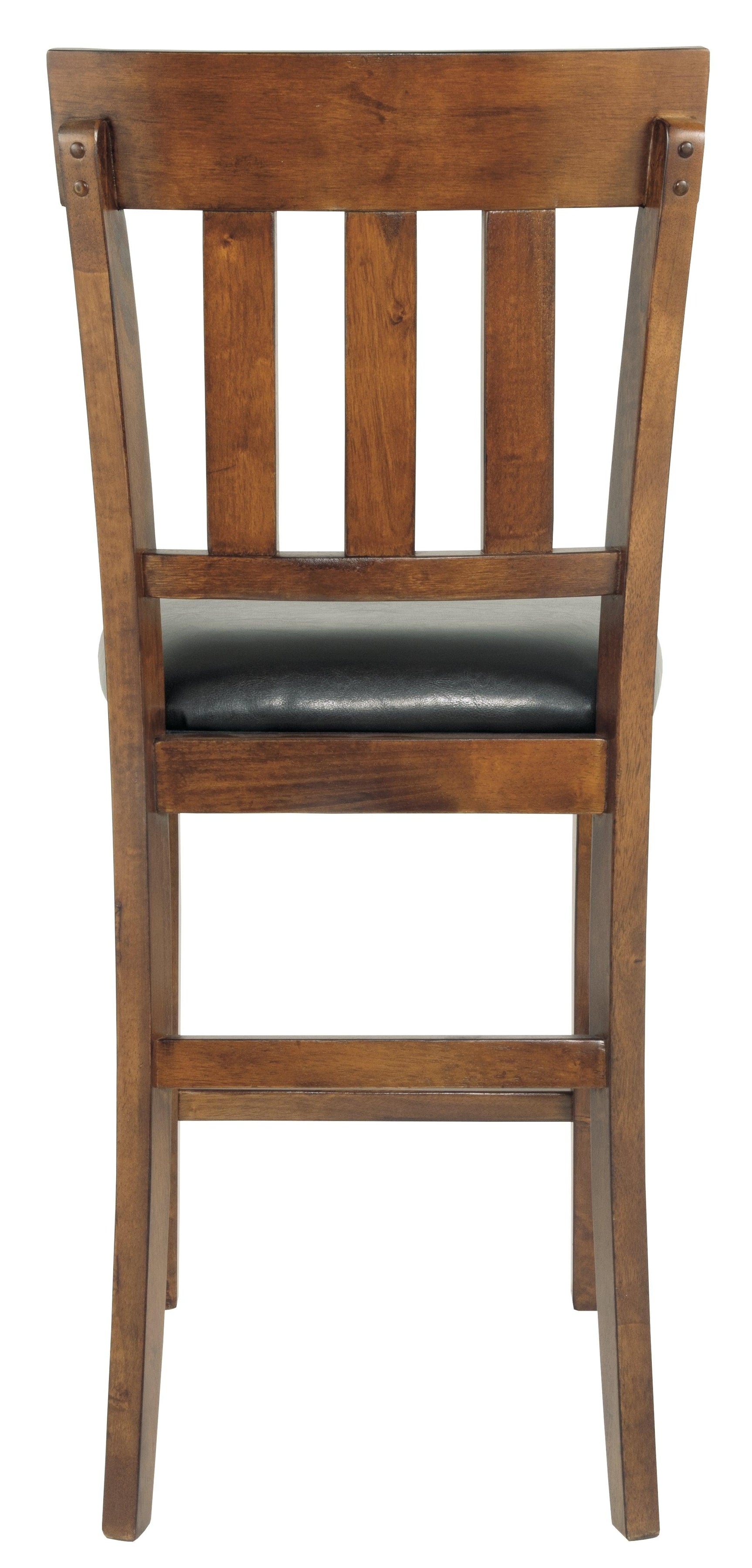 Back view of Ralene Medium Brown Upholstered Counter Height Bar Stool