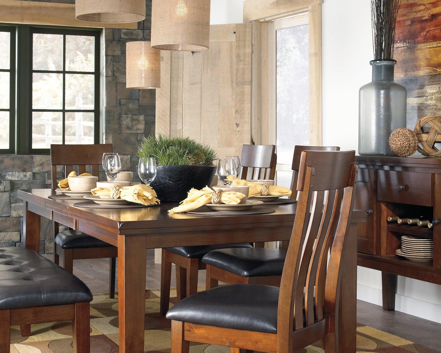 Styled room with Ralene Dining Table and chairs