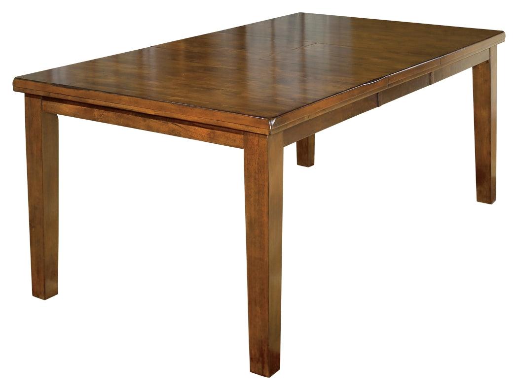 Full side view of Ralene Medium Brown Dining Extension Table