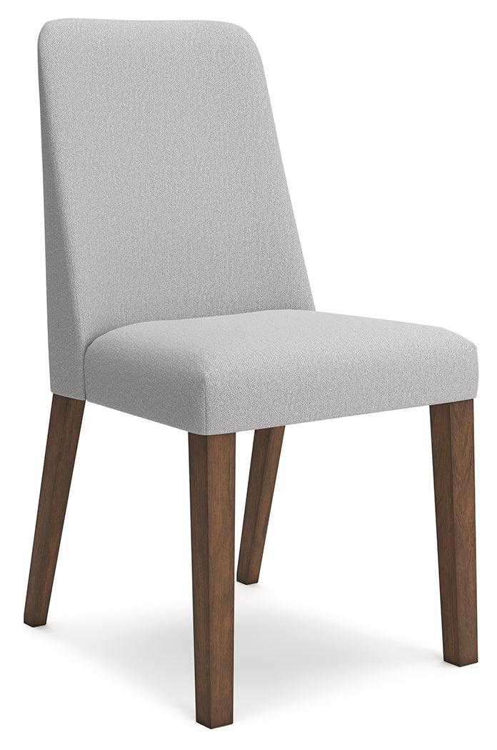 Lyncott Gray Brown Dining Chair side profile