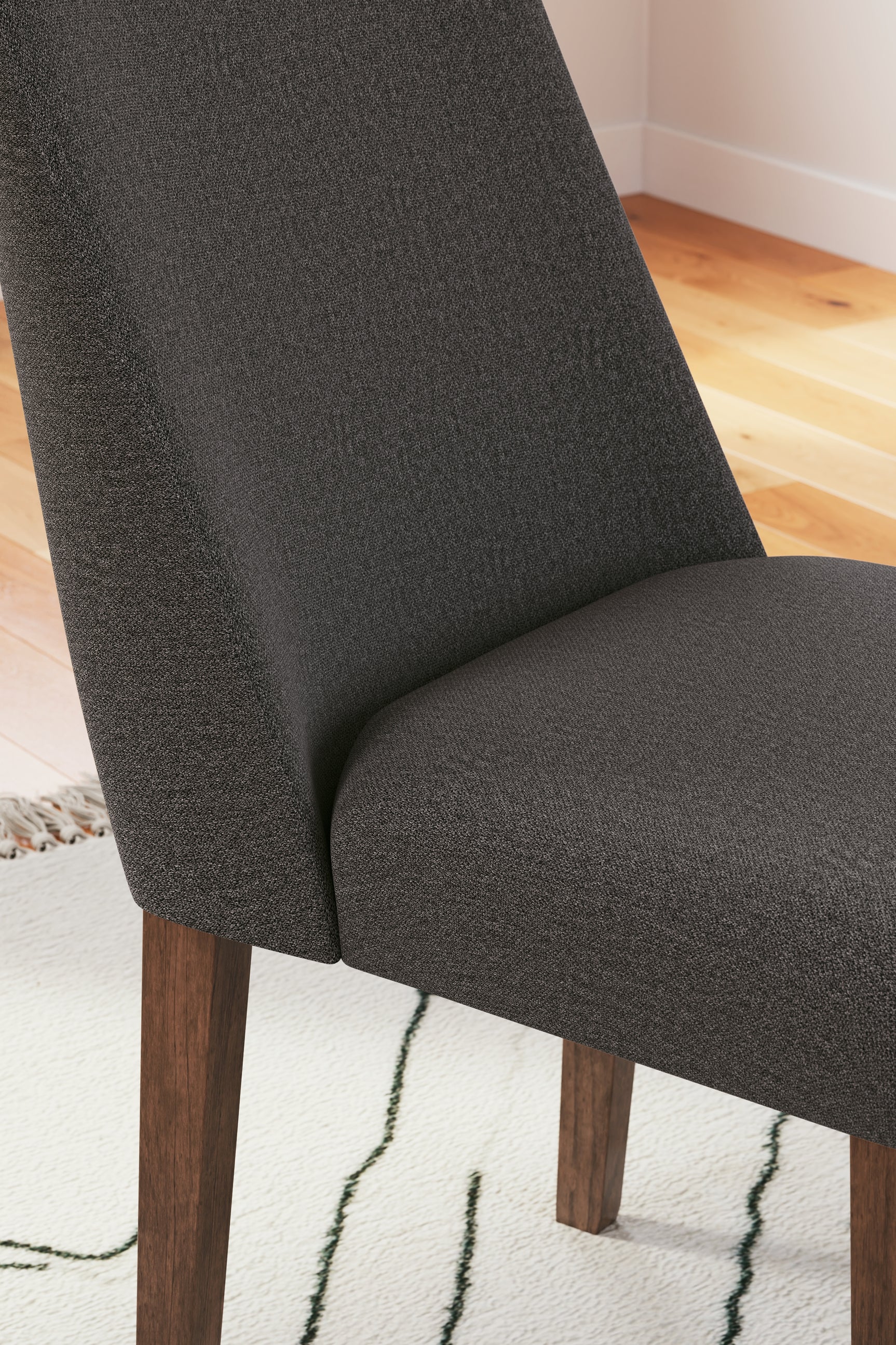 Lyncott Charcoal and Brown dining set with table and 4 chairs