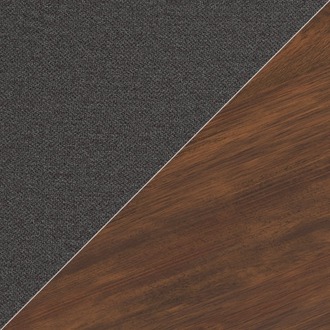 Lyncott charcoal brown dining set angle