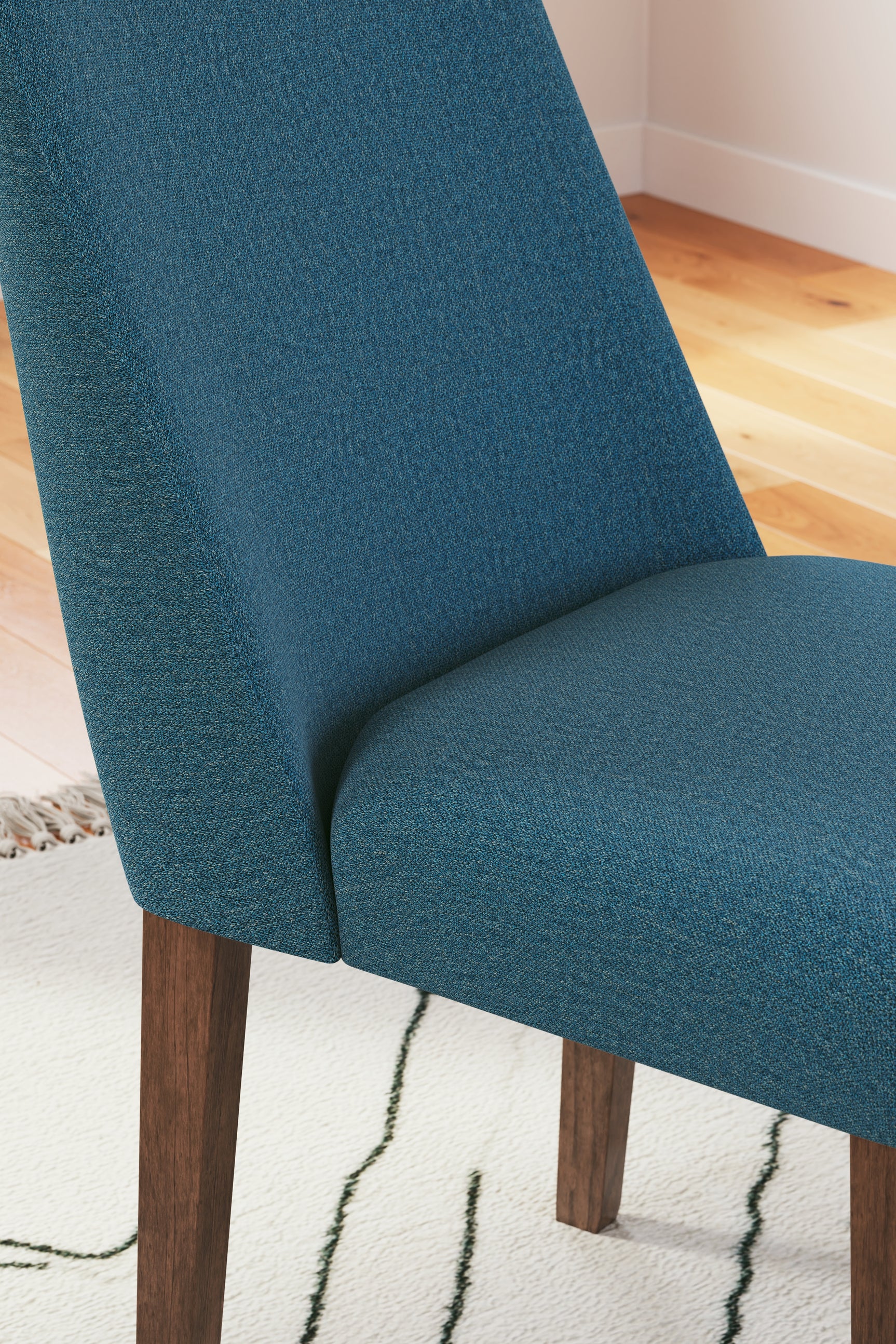 Lyncott Blue and Brown Mid-Century Dining Table and Chairs