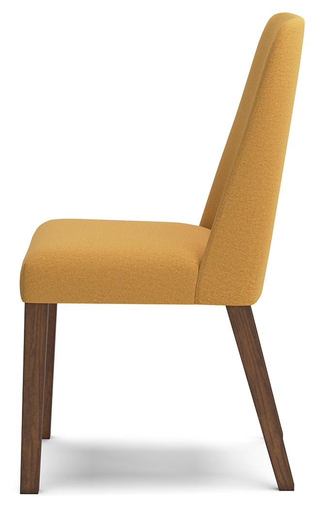 Lyncott Mustard Brown Dining Chair detail close up
