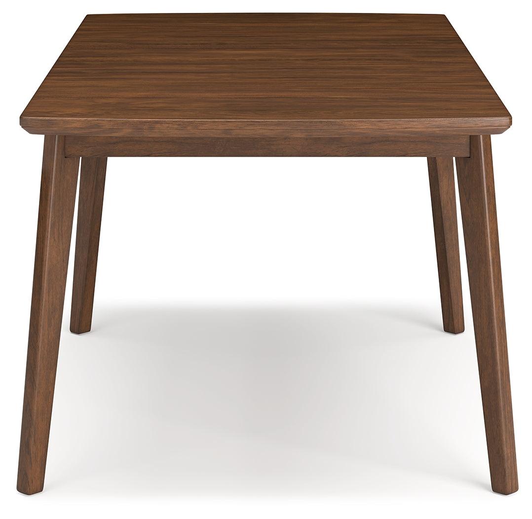 Lyncott Brown Dining Extension Table - side view