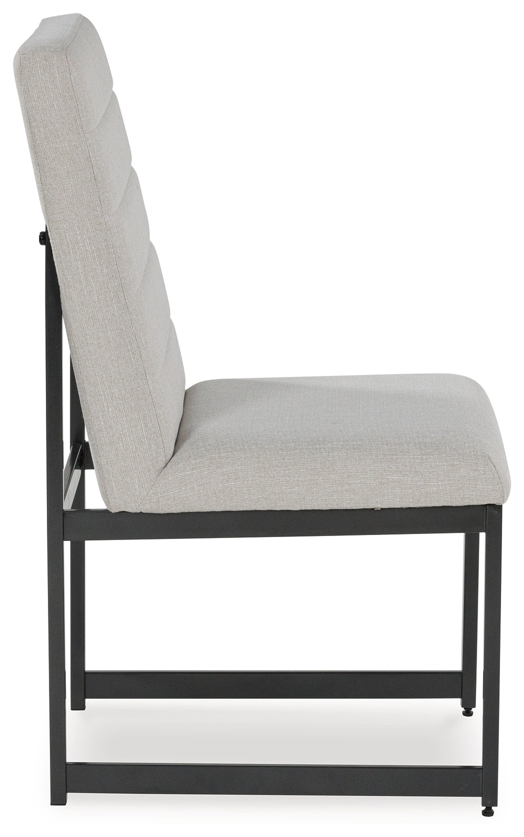 Side view of Tomtyn Light Brown dining chair