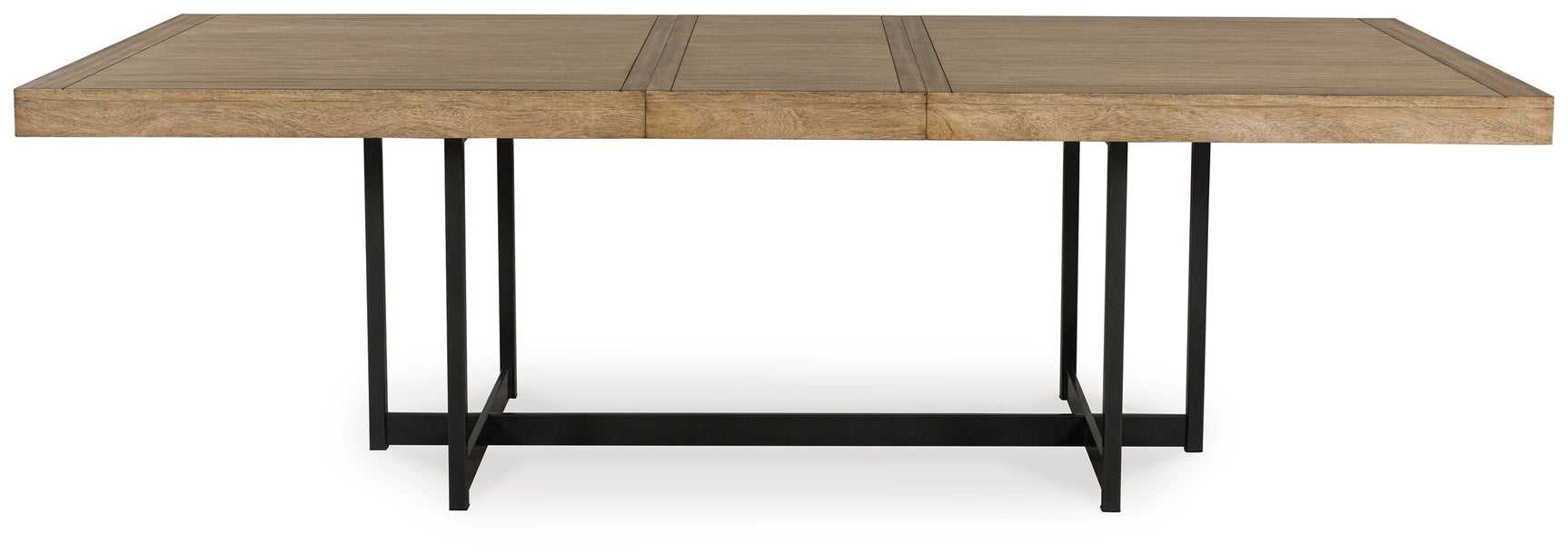 Tomtyn dining table head-on view with leaf extended