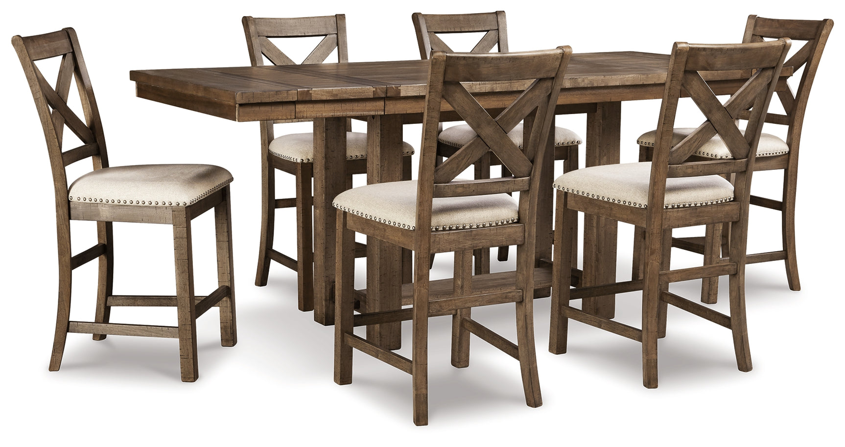 Moriville dining table close-up showing wood grain and finish