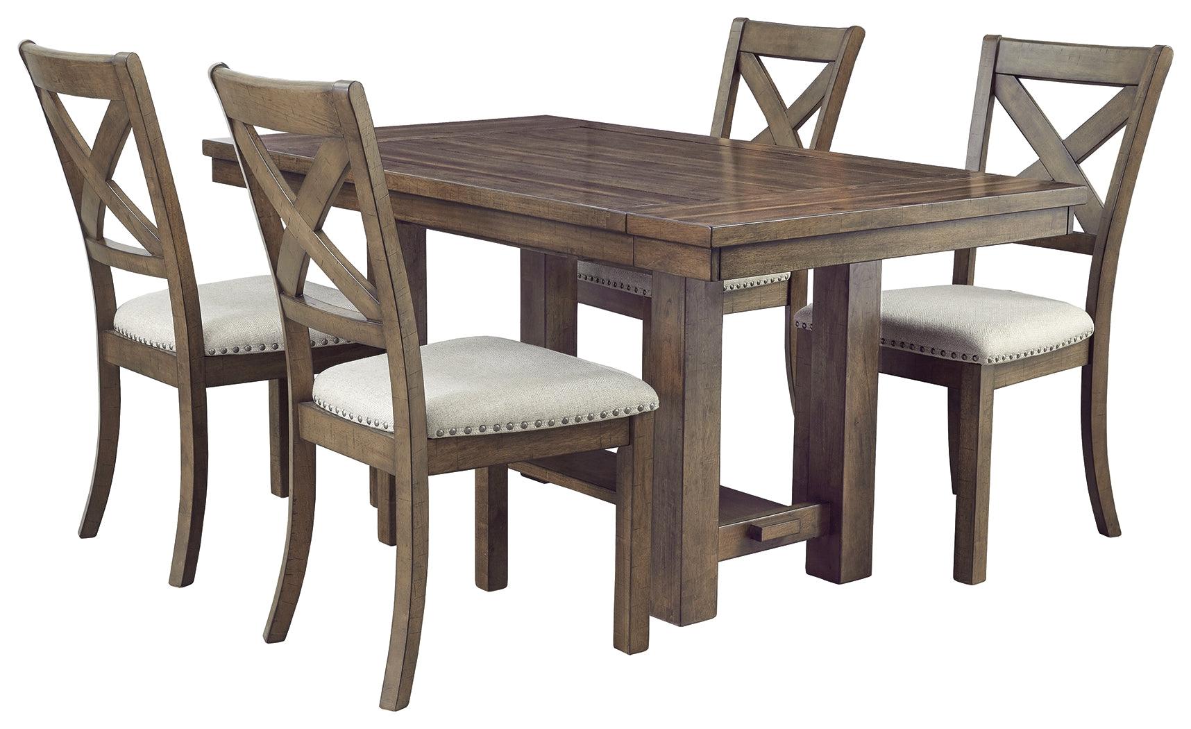 Moriville Dining Table close-up of wooden top