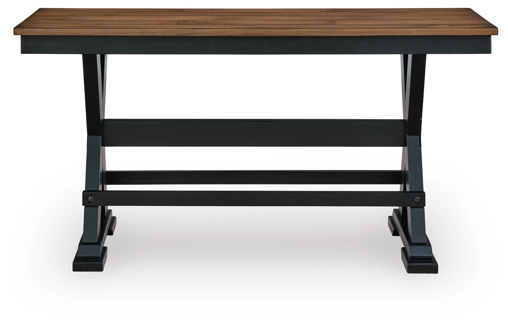 Wildenauer Brown/Black 48" Counter Height Bench