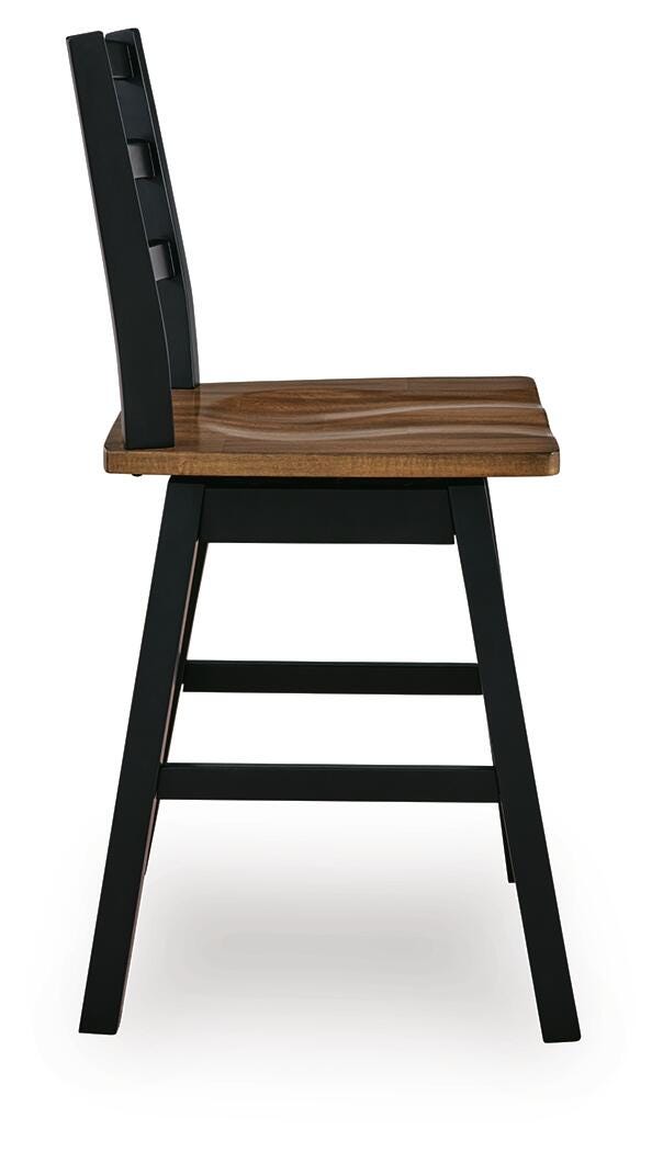Wildenauer barstool angled view highlighting frame