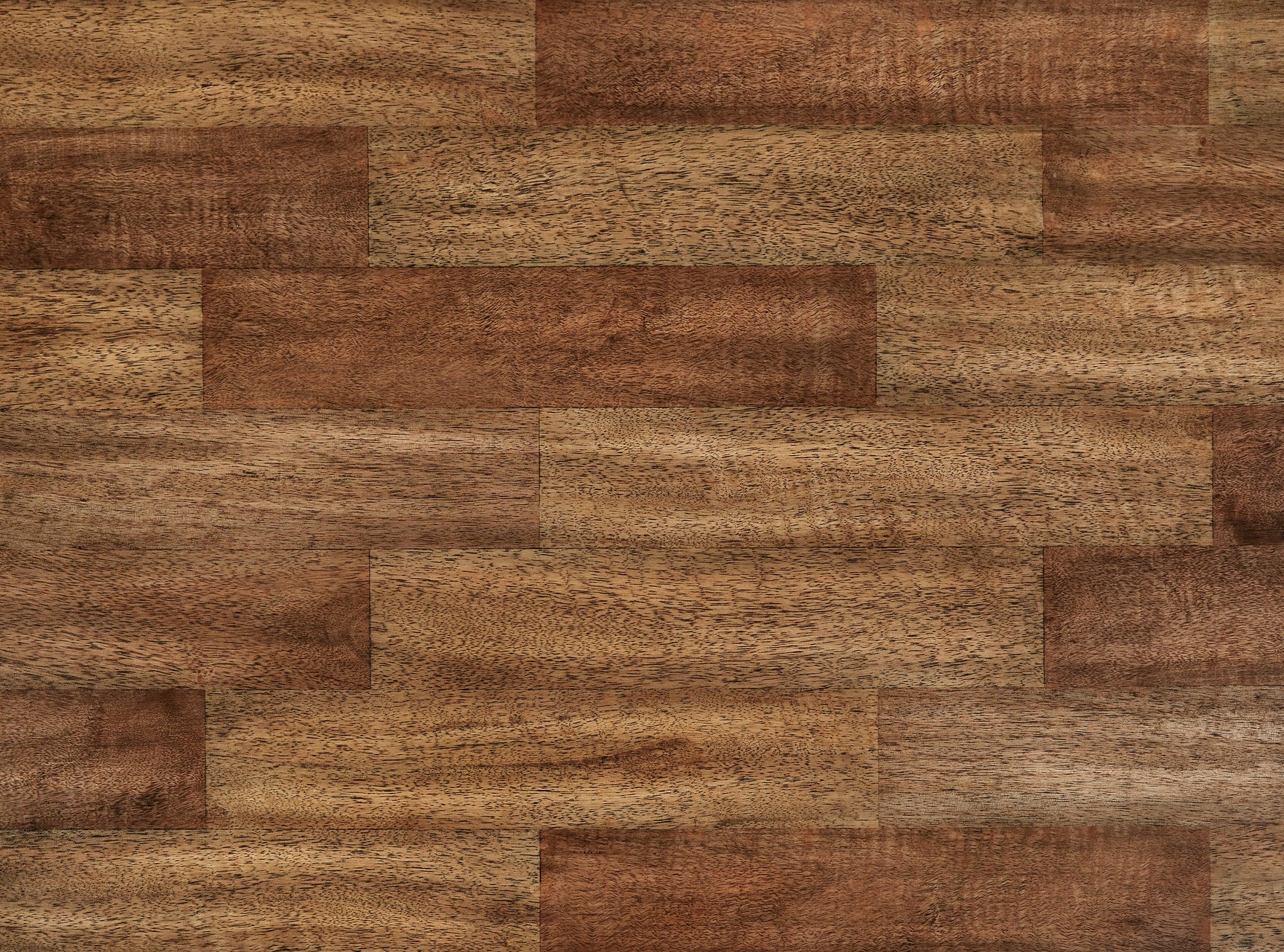 Close-up of deep brown butcher-block style tabletop finish