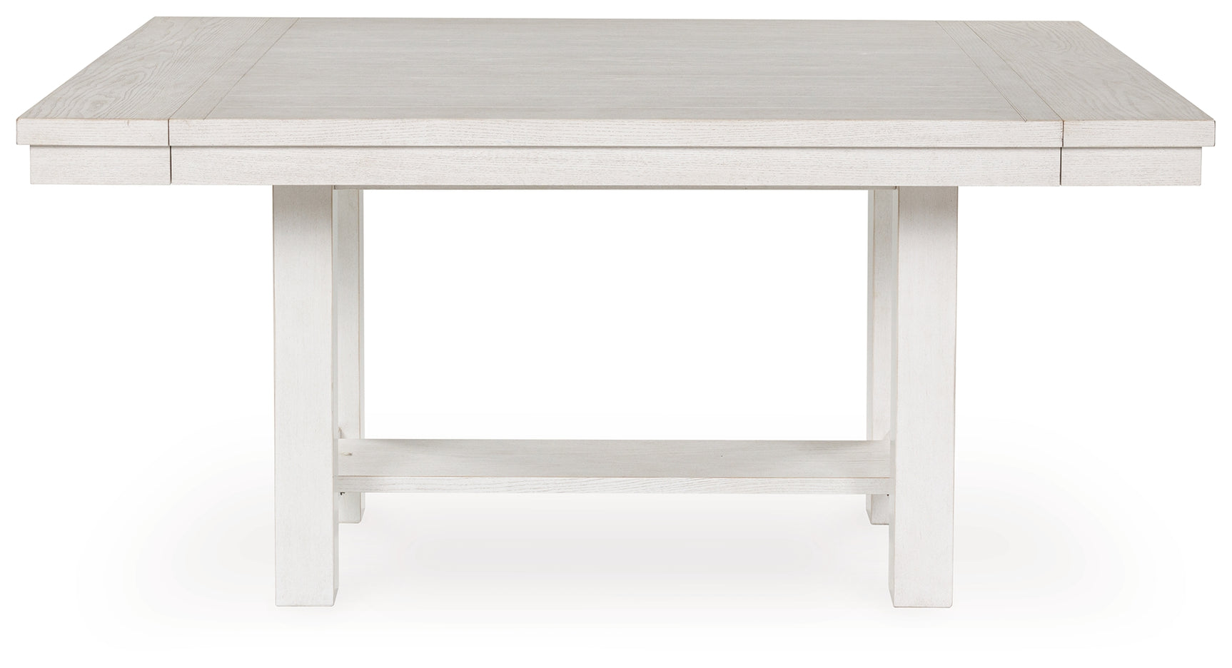 Side view of Robbinsdale Antique White Dining Extension Table