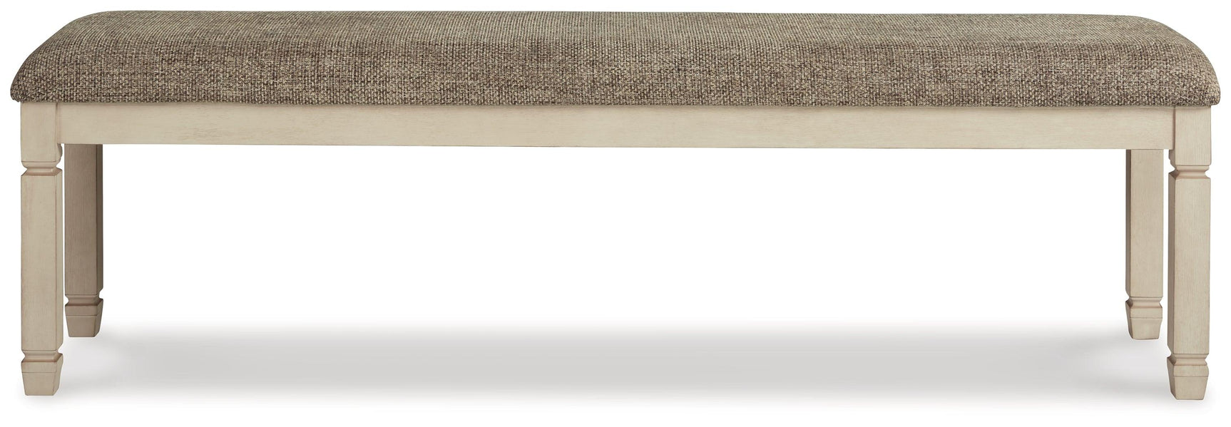 Bolanburg Two-Tone 65 inch dining bench head on view