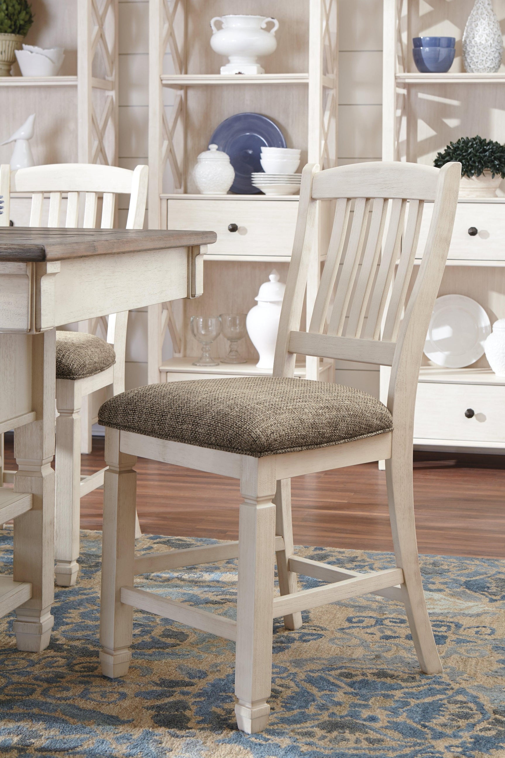 Bolanburg Two-tone Counter Height Bar Stool full view on white background