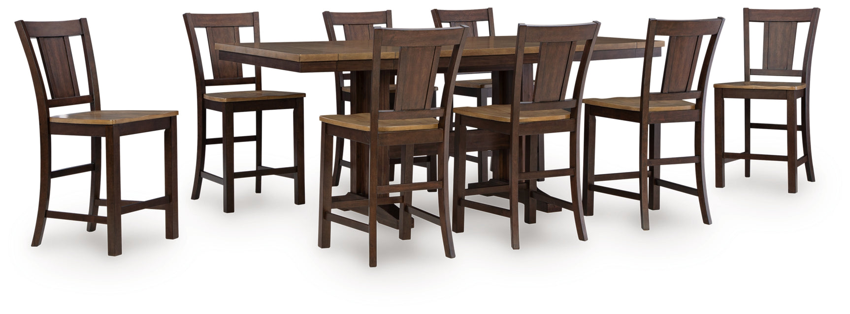 Close-up of table leaf detail on Rylandeen dining table