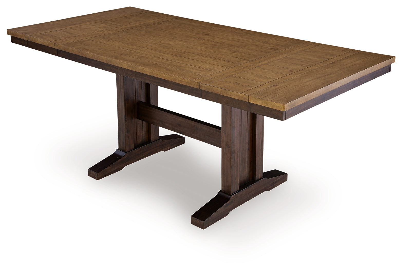 Rylandeen Light Brown/Dark Brown Counter Height Dining Extension Table