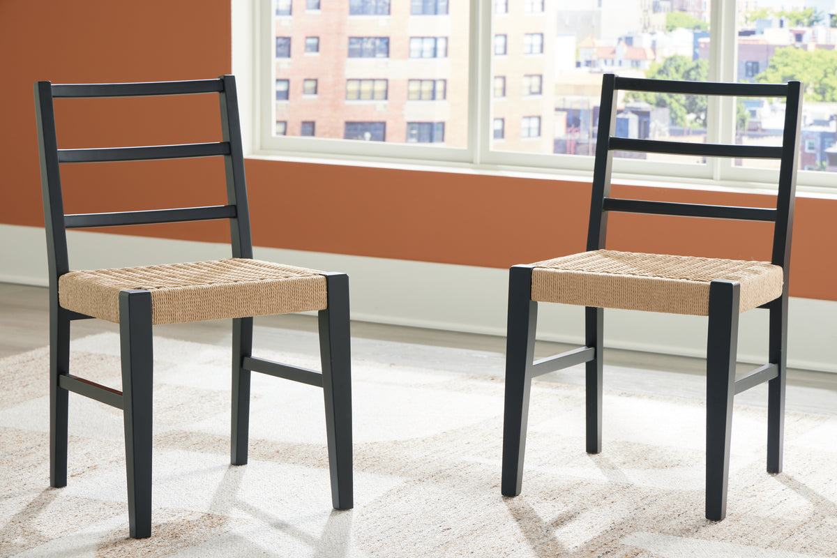 Isanti dining chair set on white background