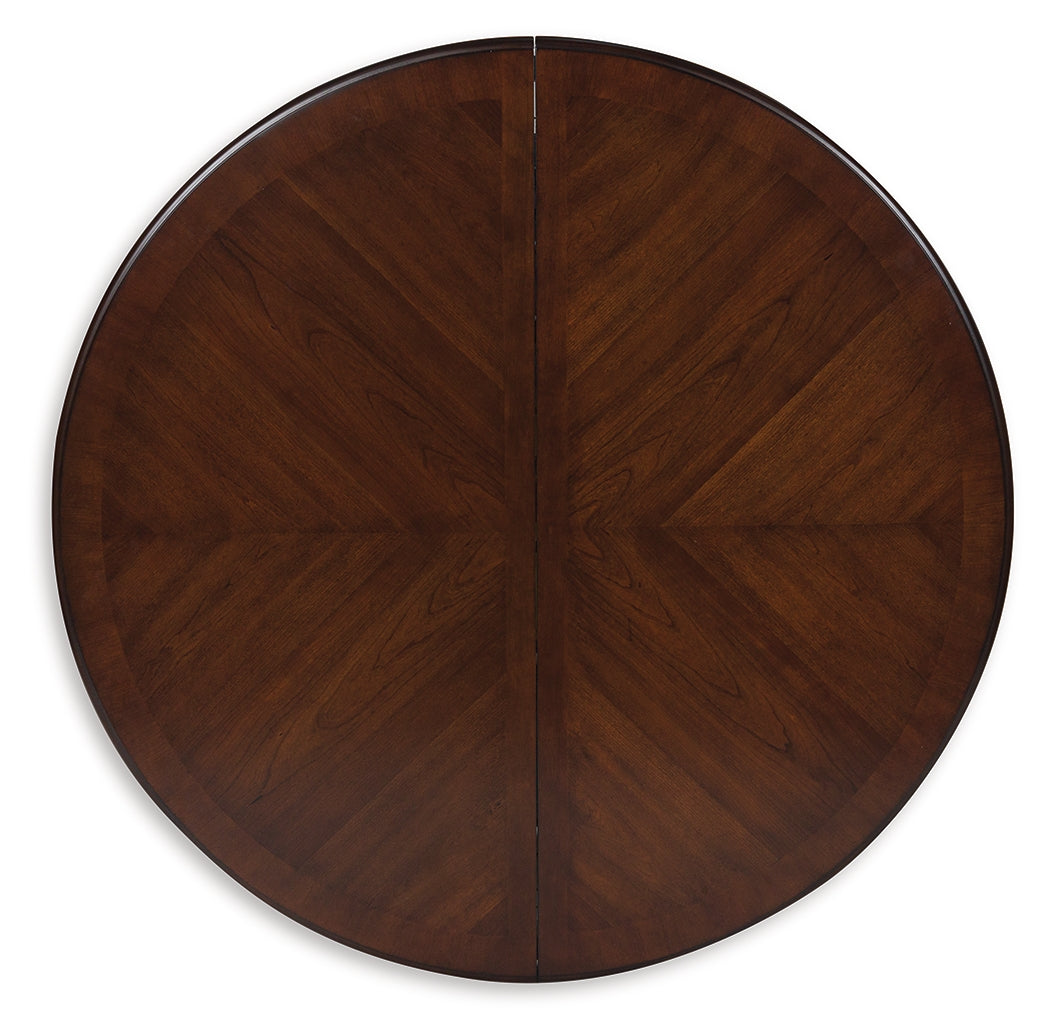 Removable leaf detail on Lavinton Dining Table