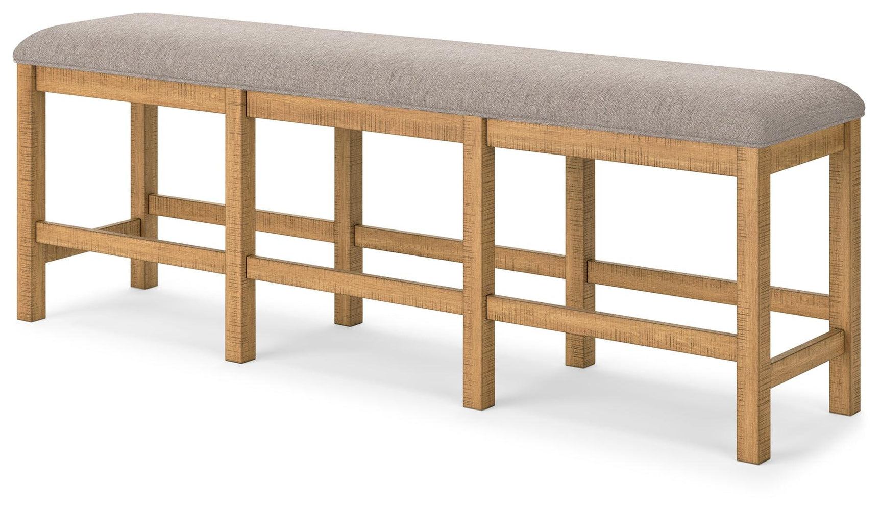 Havonplane 72 inch brown counter height dining bench back view