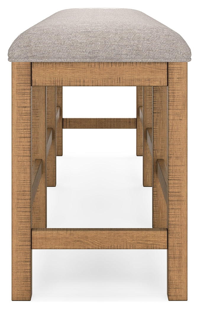 Havonplane Brown Counter Height Dining Table and 4 Barstools and Bench with Storage