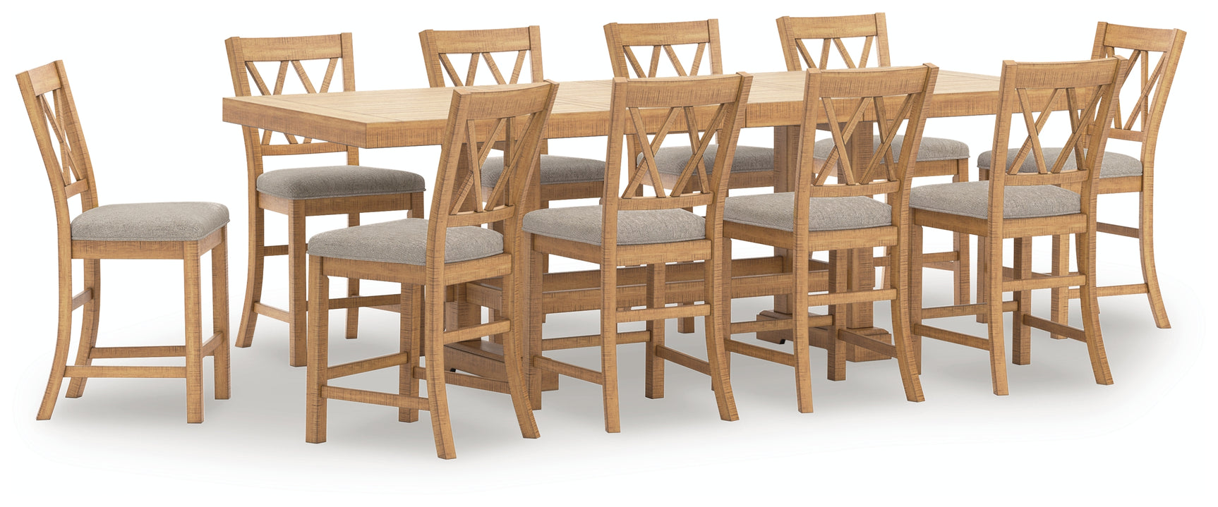 Havonplane brown dining table side angle
