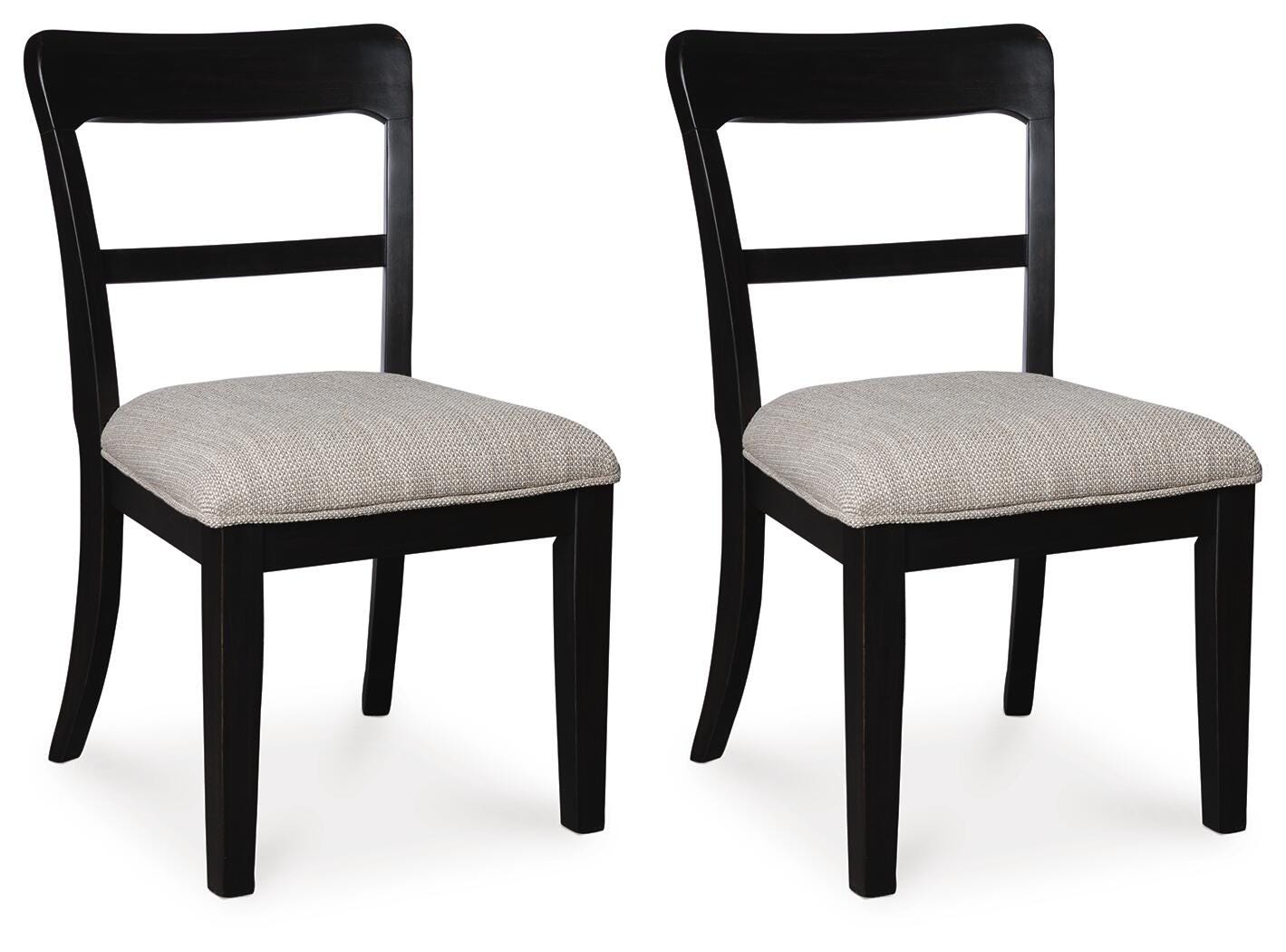 Greddinton Black Dining Chair angled view