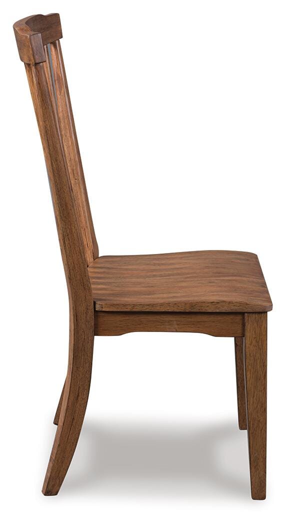 Greddinton Brown dining chair side profile