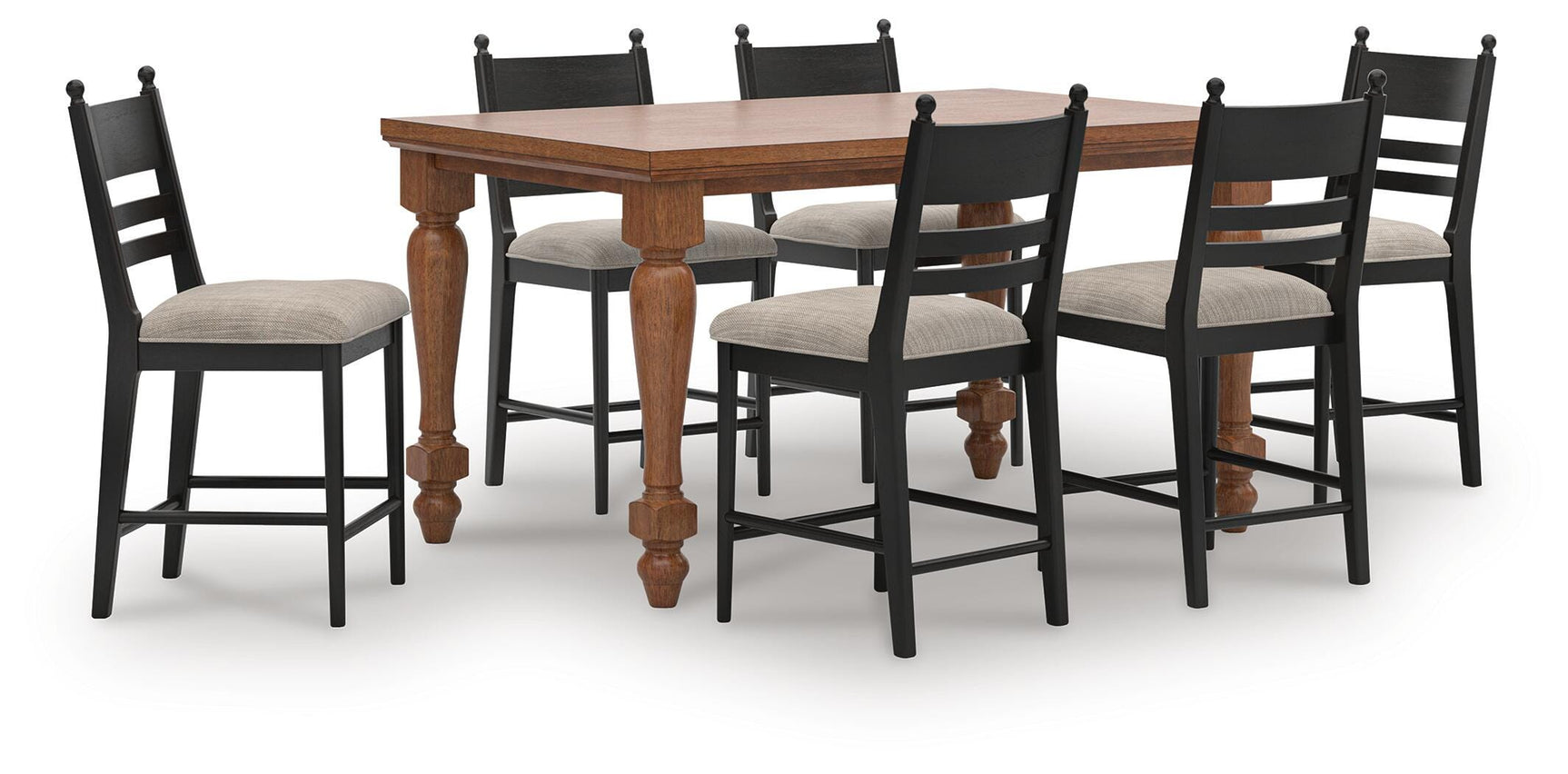Greddinton Brown Counter Height Dining Table close-up detail