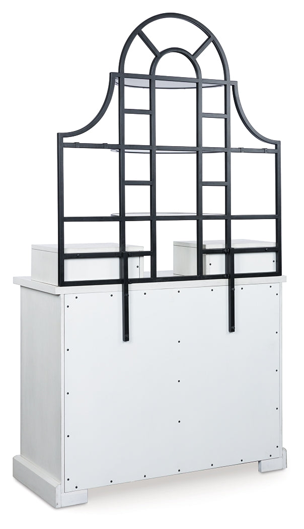 Back view of Greddinton White Baker's Rack