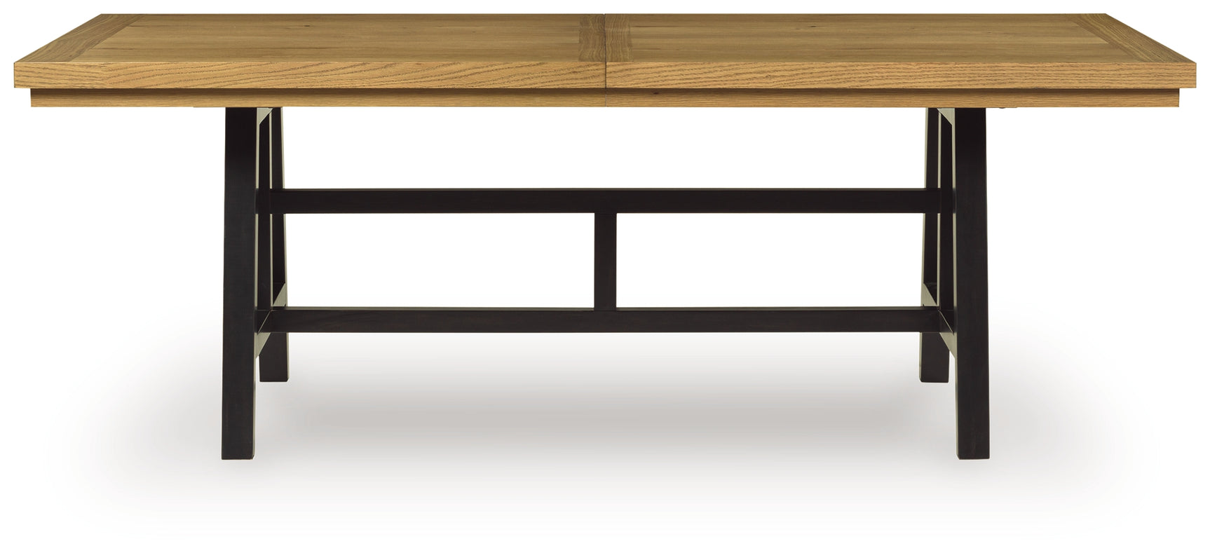 Galliden dining table head-on view without leaves