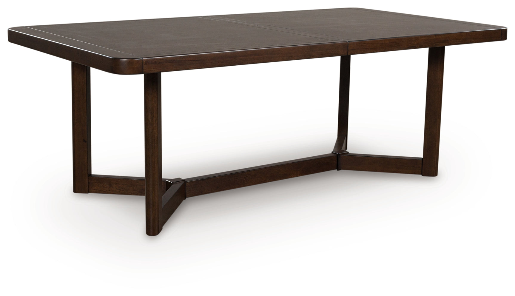 Dilenno dining table without leaf, head-on view
