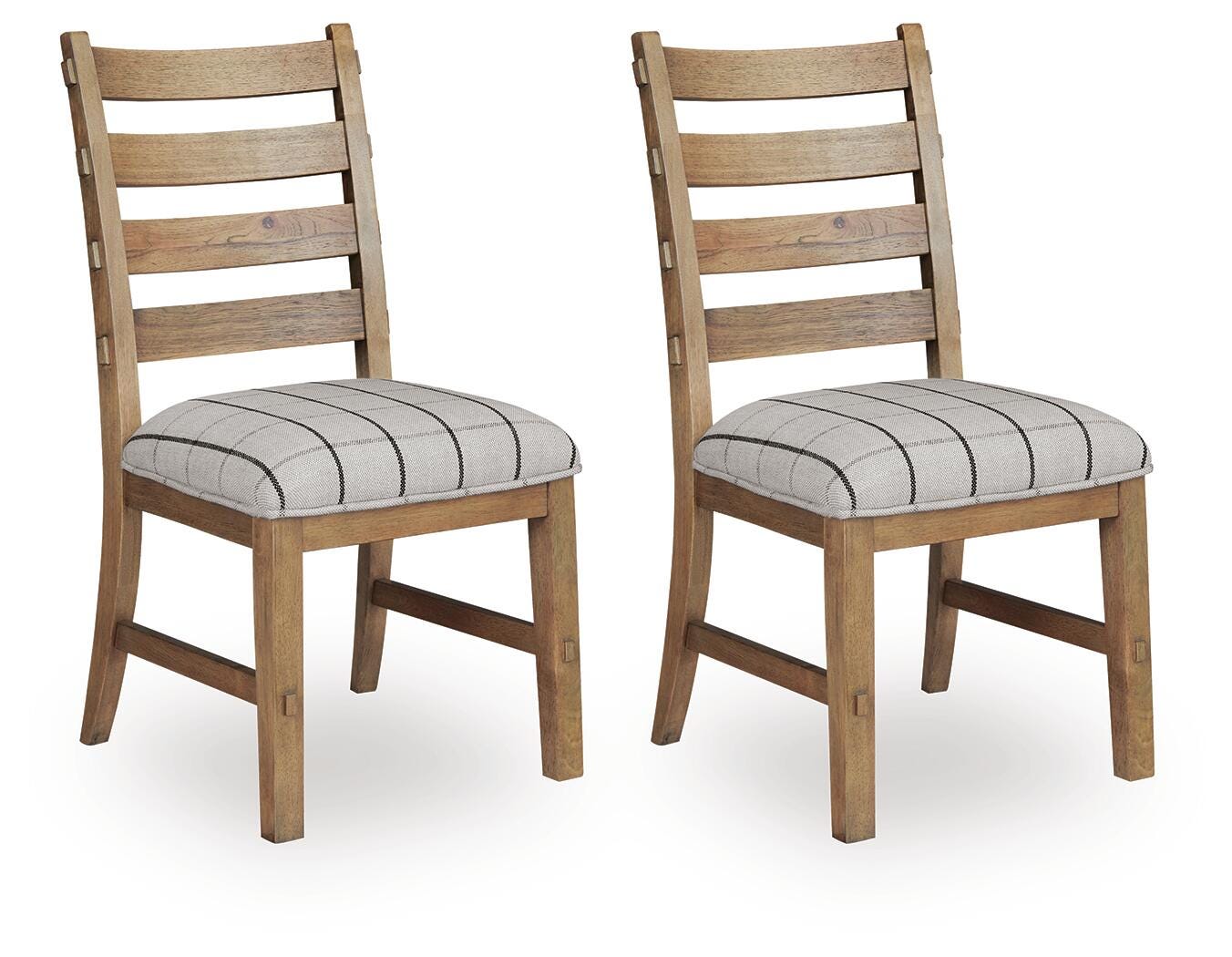 Ridgester Light Brown Next-Gen Nuvella™ Dining Chair angled view
