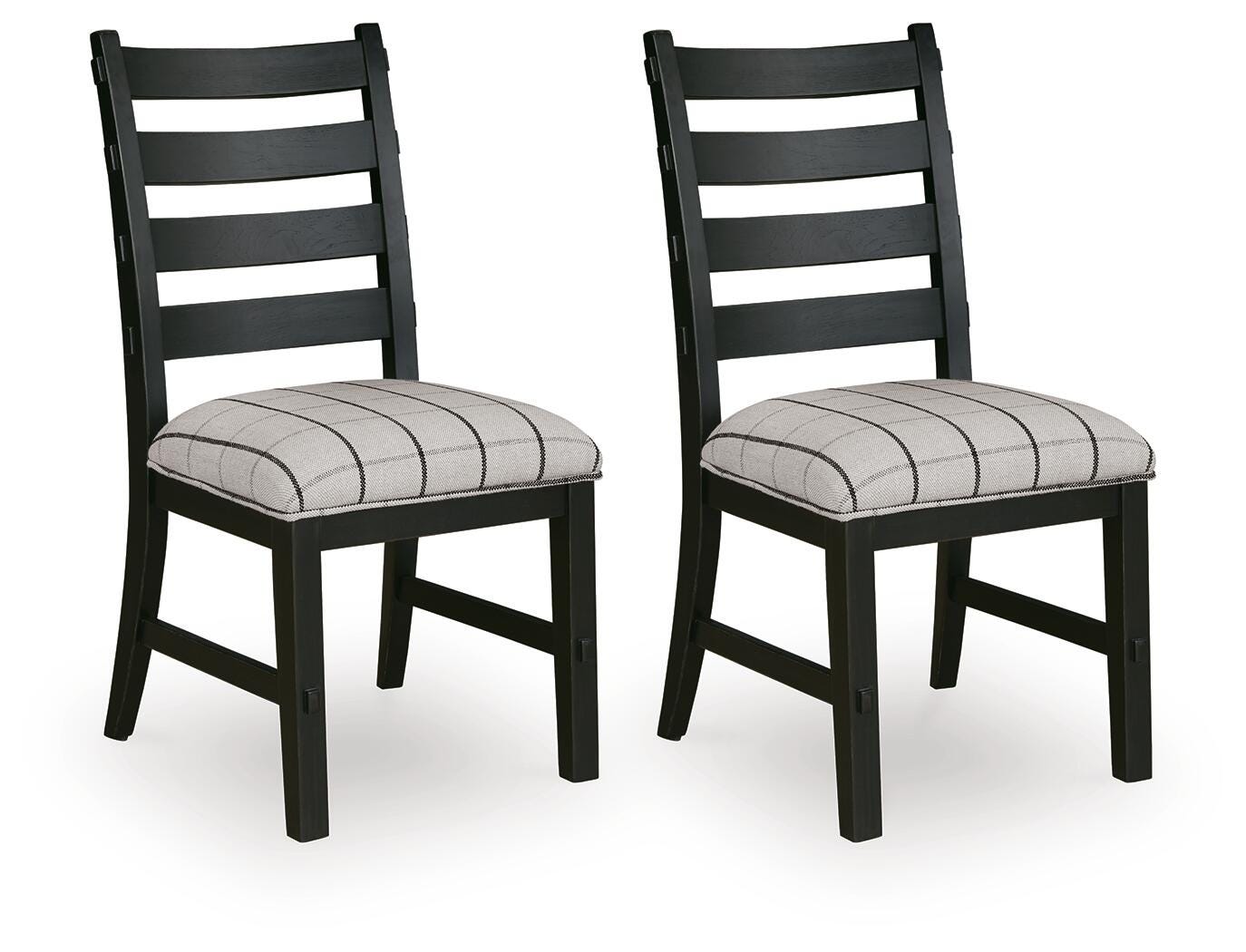 Ridgester Beige/Black Next-Gen Nuvella™ Dining Chair angled view