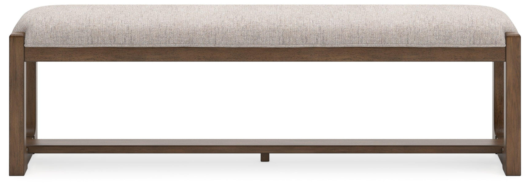 Top view of Cabalynn 63" dining bench showcasing cushioned seat and wood frame