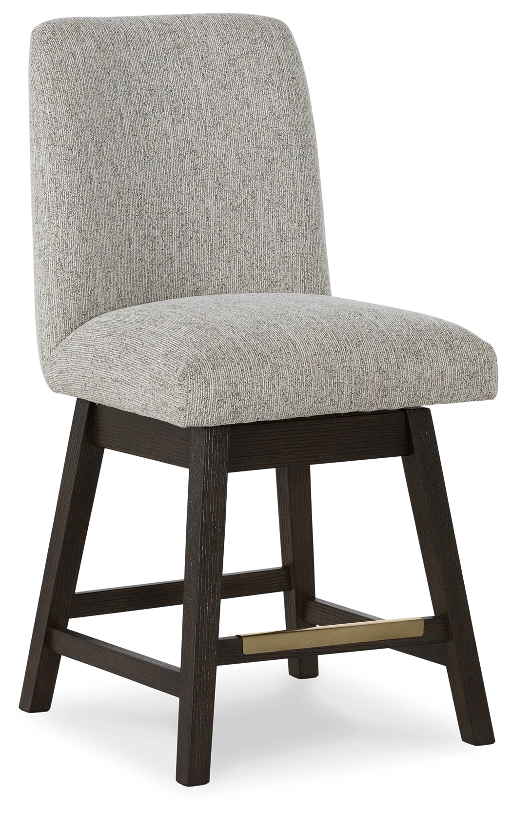 Front view of Burkhaus counter height dining table and barstools set