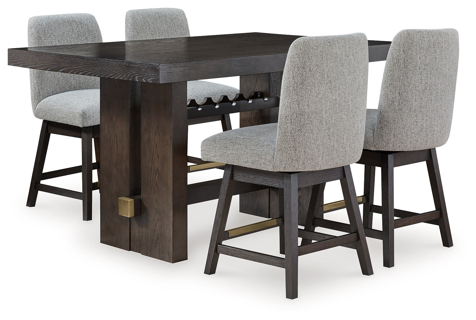 Close-up of table base details