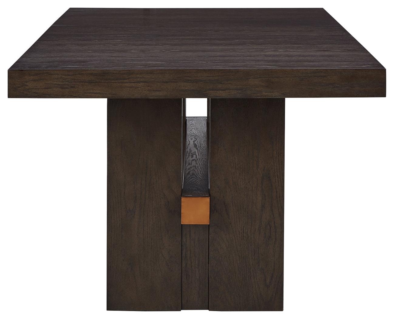 Burkhaus Dining Table viewed from head angle