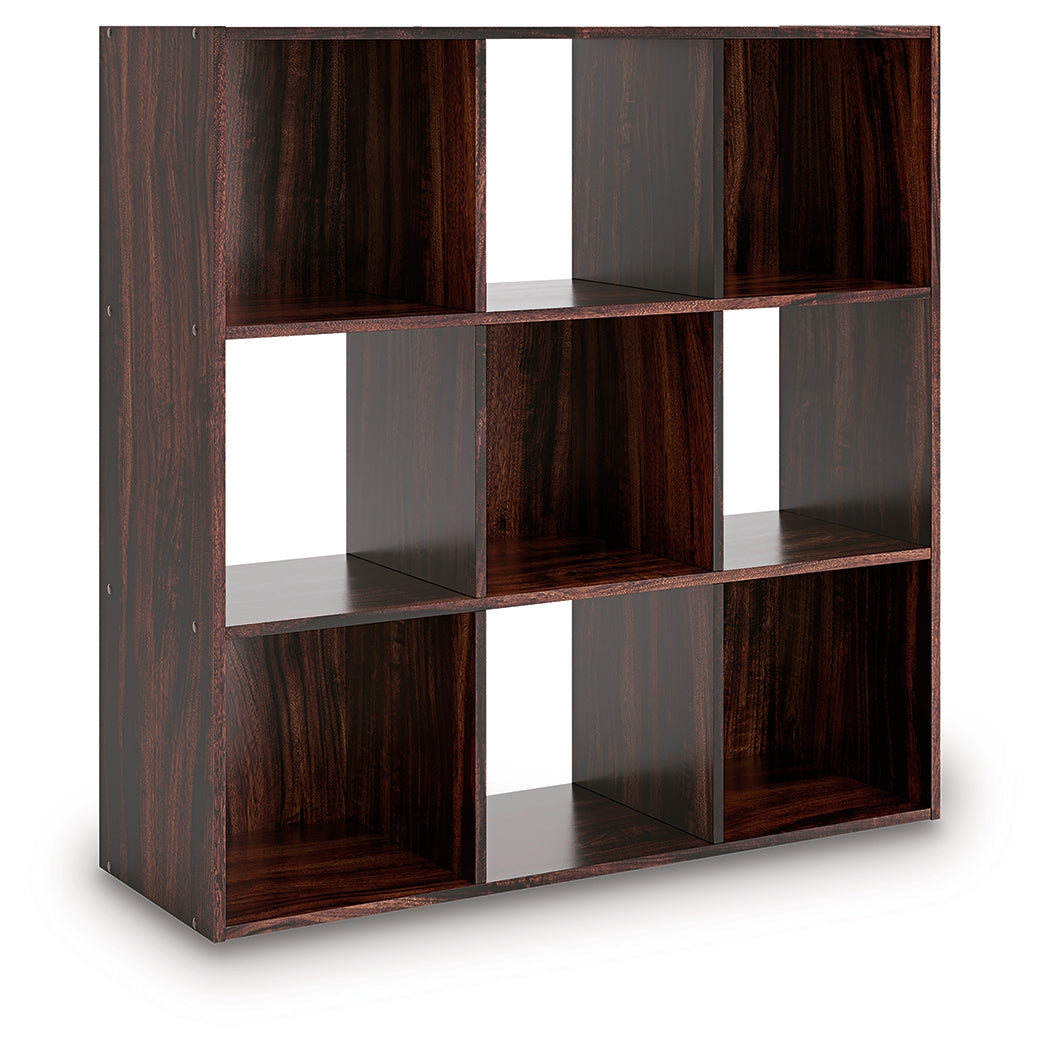 Glosmount nine cube organizer, side angle view showing glossy finish