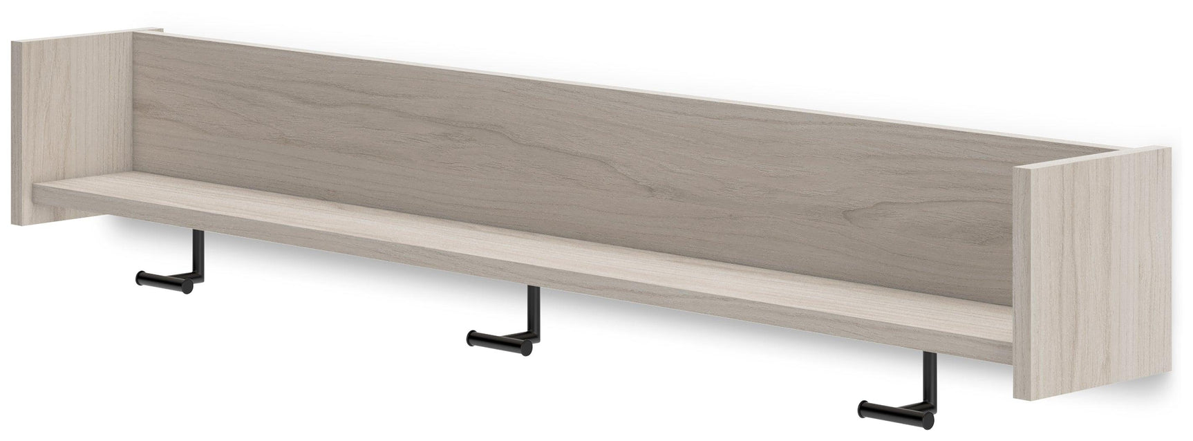 Socalle Light Natural Wall-Mounted Coat Rack with Shelf alternate angle