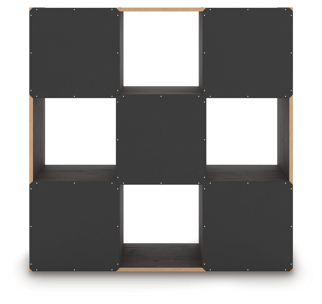 Piperton Charcoal Nine-Cube Organizer rear view