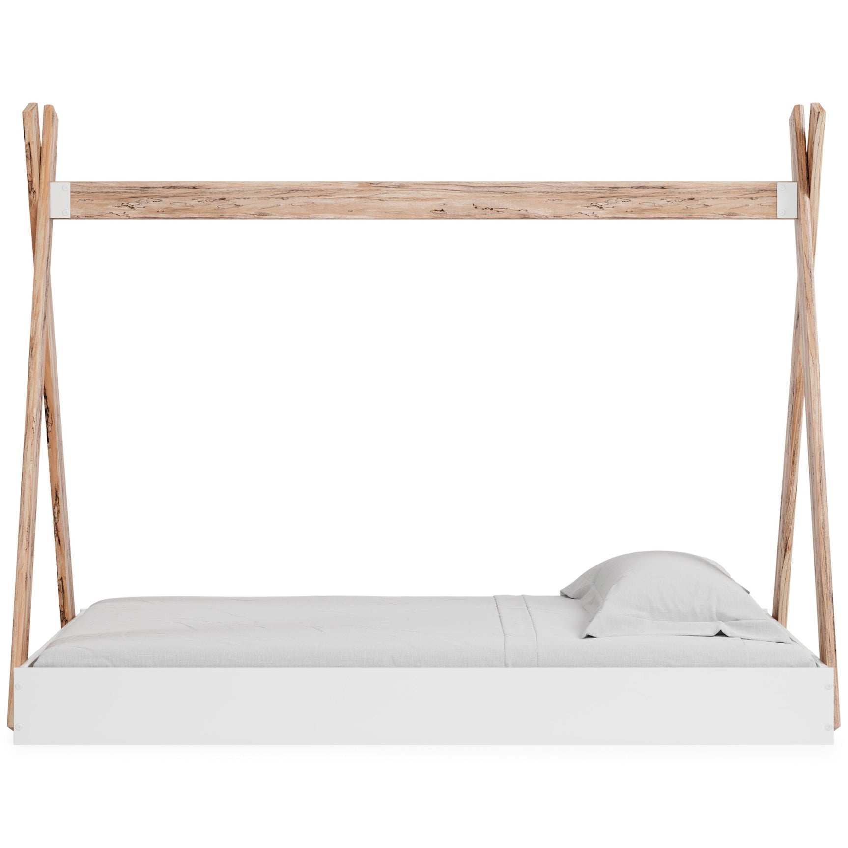 Piperton Two-tone Twin Tent Bed close-up of frame detail